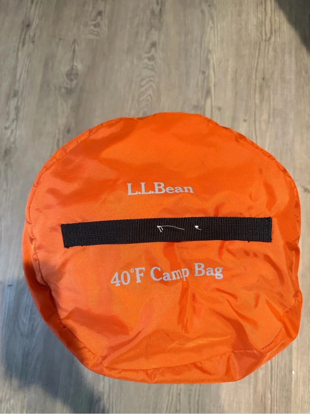 L.L. Bean Bright Orange Packable Sleeping Bag